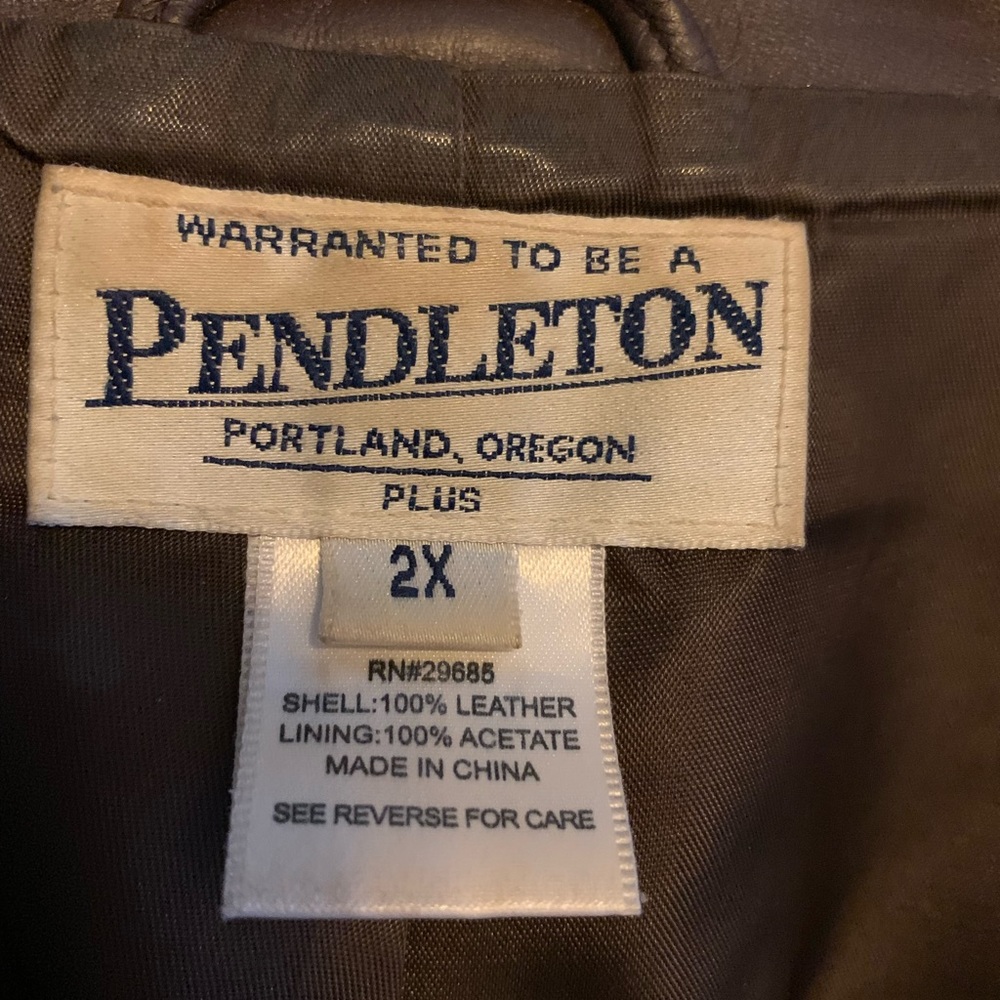Pendleton Leather Jacket - Picture 2 of 2